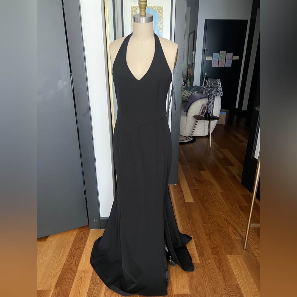 Ever New Black Halter Evening Dress